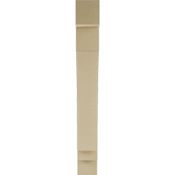 Ekena Millwork - BKTUR055X34X46IMP05RCPR - Timberthane Faux Wood Imperial Style Bracket, Block Ends, 5 1/2"W x 34"D x 46"H, Primed Tan