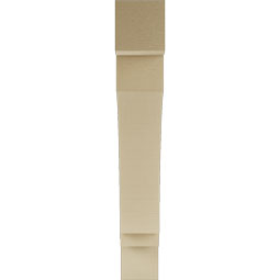 Ekena Millwork - BKTUR055X36X36IMP05RCPR - Timberthane Faux Wood Imperial Style Bracket, Block Ends, 5 1/2"W x 36"D x 36"H, Primed Tan