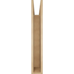 Ekena Millwork - BKTUR055X36X36IMP05RCPR - Timberthane Faux Wood Imperial Style Bracket, Block Ends, 5 1/2"W x 36"D x 36"H, Primed Tan