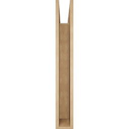 Ekena Millwork - BKTUR055X36X40IMP05RCPR - Timberthane Faux Wood Imperial Style Bracket, Block Ends, 5 1/2"W x 36"D x 40"H, Primed Tan
