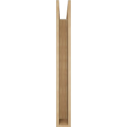 Ekena Millwork - BKTUR055X36X48IMP05RCPR - Timberthane Faux Wood Imperial Style Bracket, Block Ends, 5 1/2"W x 36"D x 48"H, Primed Tan