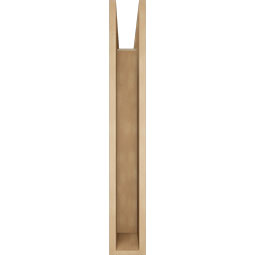 Ekena Millwork - BKTUR055X38X38IMP05RCPR - Timberthane Faux Wood Imperial Style Bracket, Block Ends, 5 1/2"W x 38"D x 38"H, Primed Tan