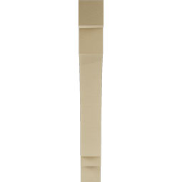 Ekena Millwork - BKTUR055X38X46IMP05RCPR - Timberthane Faux Wood Imperial Style Bracket, Block Ends, 5 1/2"W x 38"D x 46"H, Primed Tan