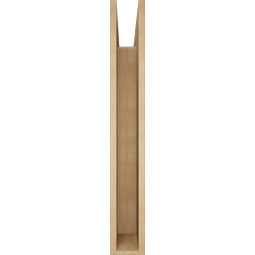 Ekena Millwork - BKTUR055X40X40IMP05RCPR - Timberthane Faux Wood Imperial Style Bracket, Block Ends, 5 1/2"W x 40"D x 40"H, Primed Tan