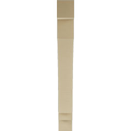 Ekena Millwork - BKTUR055X40X48IMP05RCPR - Timberthane Faux Wood Imperial Style Bracket, Block Ends, 5 1/2"W x 40"D x 48"H, Primed Tan