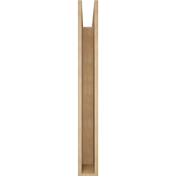 Ekena Millwork - BKTUR055X40X48IMP05RCPR - Timberthane Faux Wood Imperial Style Bracket, Block Ends, 5 1/2"W x 40"D x 48"H, Primed Tan