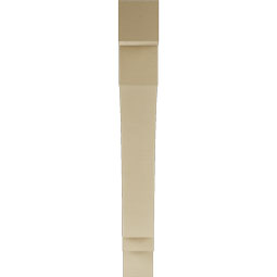 Ekena Millwork - BKTUR055X44X44IMP05RCPR - Timberthane Faux Wood Imperial Style Bracket, Block Ends, 5 1/2"W x 44"D x 44"H, Primed Tan