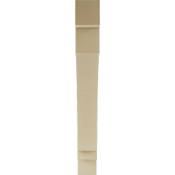 Ekena Millwork - BKTUR055X46X46IMP05RCPR - Timberthane Faux Wood Imperial Style Bracket, Block Ends, 5 1/2"W x 46"D x 46"H, Primed Tan