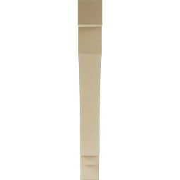Ekena Millwork - BKTUR055X48X48IMP05RCPR - Timberthane Faux Wood Imperial Style Bracket, Block Ends, 5 1/2"W x 48"D x 48"H, Primed Tan
