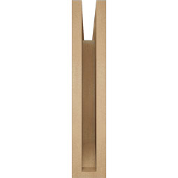 Ekena Millwork - BKTUR035X14X18IMP06RCPR - Timberthane Faux Wood Imperial Style Bracket, Slat Ends, 3 1/2"W x 14"D x 18"H, Primed Tan