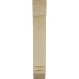 Ekena Millwork - BKTUR035X14X22IMP06RCPR - Timberthane Faux Wood Imperial Style Bracket, Slat Ends, 3 1/2"W x 14"D x 22"H, Primed Tan