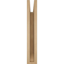 Ekena Millwork - BKTUR035X14X22IMP06RCPR - Timberthane Faux Wood Imperial Style Bracket, Slat Ends, 3 1/2"W x 14"D x 22"H, Primed Tan