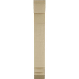 Ekena Millwork - BKTUR035X14X26IMP06RCPR - Timberthane Faux Wood Imperial Style Bracket, Slat Ends, 3 1/2"W x 14"D x 26"H, Primed Tan