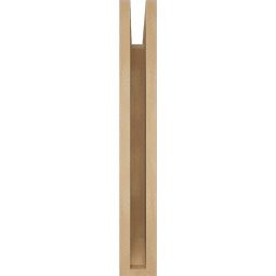 Ekena Millwork - BKTUR035X14X26IMP06RCPR - Timberthane Faux Wood Imperial Style Bracket, Slat Ends, 3 1/2"W x 14"D x 26"H, Primed Tan