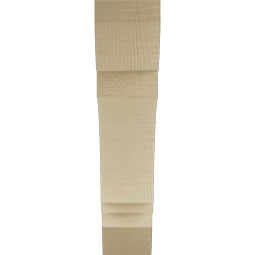 Ekena Millwork - BKTUR035X16X16IMP06RCPR - Timberthane Faux Wood Imperial Style Bracket, Slat Ends, 3 1/2"W x 16"D x 16"H, Primed Tan
