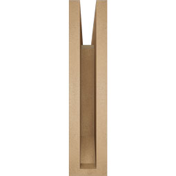 Ekena Millwork - BKTUR035X16X16IMP06RCPR - Timberthane Faux Wood Imperial Style Bracket, Slat Ends, 3 1/2"W x 16"D x 16"H, Primed Tan