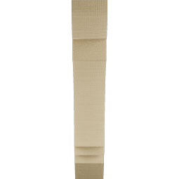 Ekena Millwork - BKTUR035X16X20IMP06RCPR - Timberthane Faux Wood Imperial Style Bracket, Slat Ends, 3 1/2"W x 16"D x 20"H, Primed Tan