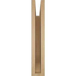 Ekena Millwork - BKTUR035X16X20IMP06RCPR - Timberthane Faux Wood Imperial Style Bracket, Slat Ends, 3 1/2"W x 16"D x 20"H, Primed Tan