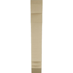 Ekena Millwork - BKTUR035X16X24IMP06RCPR - Timberthane Faux Wood Imperial Style Bracket, Slat Ends, 3 1/2"W x 16"D x 24"H, Primed Tan