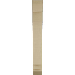 Ekena Millwork - BKTUR035X16X28IMP06RCPR - Timberthane Faux Wood Imperial Style Bracket, Slat Ends, 3 1/2"W x 16"D x 28"H, Primed Tan