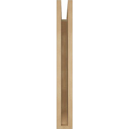 Ekena Millwork - BKTUR035X16X28IMP06RCPR - Timberthane Faux Wood Imperial Style Bracket, Slat Ends, 3 1/2"W x 16"D x 28"H, Primed Tan