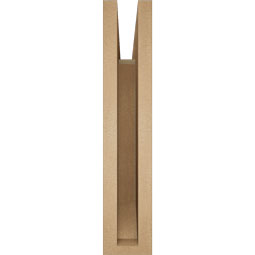 Ekena Millwork - BKTUR035X18X18IMP06RCPR - Timberthane Faux Wood Imperial Style Bracket, Slat Ends, 3 1/2"W x 18"D x 18"H, Primed Tan