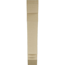 Ekena Millwork - BKTUR035X18X22IMP06RCPR - Timberthane Faux Wood Imperial Style Bracket, Slat Ends, 3 1/2"W x 18"D x 22"H, Primed Tan