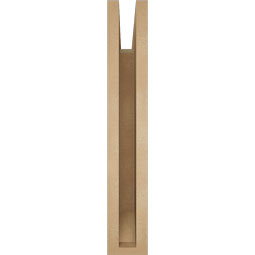Ekena Millwork - BKTUR035X18X22IMP06RCPR - Timberthane Faux Wood Imperial Style Bracket, Slat Ends, 3 1/2"W x 18"D x 22"H, Primed Tan
