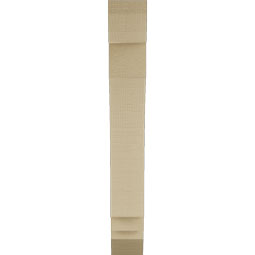 Ekena Millwork - BKTUR035X18X26IMP06RCPR - Timberthane Faux Wood Imperial Style Bracket, Slat Ends, 3 1/2"W x 18"D x 26"H, Primed Tan