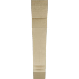 Ekena Millwork - BKTUR035X20X20IMP06RCPR - Timberthane Faux Wood Imperial Style Bracket, Slat Ends, 3 1/2"W x 20"D x 20"H, Primed Tan