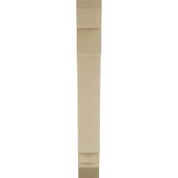 Ekena Millwork - BKTUR035X20X28IMP06RCPR - Timberthane Faux Wood Imperial Style Bracket, Slat Ends, 3 1/2"W x 20"D x 28"H, Primed Tan