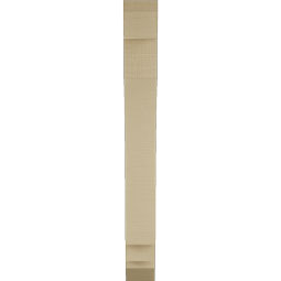 Ekena Millwork - BKTUR035X20X32IMP06RCPR - Timberthane Faux Wood Imperial Style Bracket, Slat Ends, 3 1/2"W x 20"D x 32"H, Primed Tan
