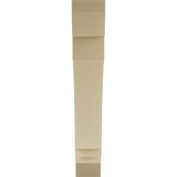 Ekena Millwork - BKTUR035X22X22IMP06RCPR - Timberthane Faux Wood Imperial Style Bracket, Slat Ends, 3 1/2"W x 22"D x 22"H, Primed Tan