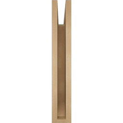 Ekena Millwork - BKTUR035X22X22IMP06RCPR - Timberthane Faux Wood Imperial Style Bracket, Slat Ends, 3 1/2"W x 22"D x 22"H, Primed Tan