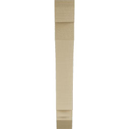 Ekena Millwork - BKTUR035X22X26IMP06RCPR - Timberthane Faux Wood Imperial Style Bracket, Slat Ends, 3 1/2"W x 22"D x 26"H, Primed Tan