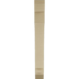 Ekena Millwork - BKTUR035X22X30IMP06RCPR - Timberthane Faux Wood Imperial Style Bracket, Slat Ends, 3 1/2"W x 22"D x 30"H, Primed Tan