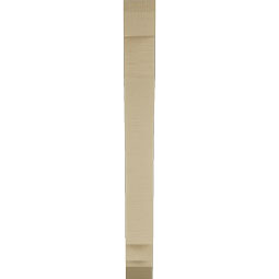 Ekena Millwork - BKTUR035X22X34IMP06RCPR - Timberthane Faux Wood Imperial Style Bracket, Slat Ends, 3 1/2"W x 22"D x 34"H, Primed Tan