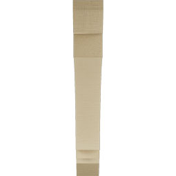Ekena Millwork - BKTUR035X24X24IMP06RCPR - Timberthane Faux Wood Imperial Style Bracket, Slat Ends, 3 1/2"W x 24"D x 24"H, Primed Tan