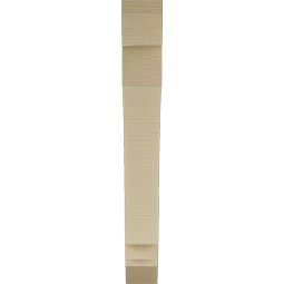 Ekena Millwork - BKTUR035X24X28IMP06RCPR - Timberthane Faux Wood Imperial Style Bracket, Slat Ends, 3 1/2"W x 24"D x 28"H, Primed Tan