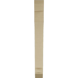 Ekena Millwork - BKTUR035X24X32IMP06RCPR - Timberthane Faux Wood Imperial Style Bracket, Slat Ends, 3 1/2"W x 24"D x 32"H, Primed Tan