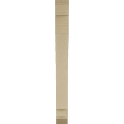 Ekena Millwork - BKTUR035X24X36IMP06RCPR - Timberthane Faux Wood Imperial Style Bracket, Slat Ends, 3 1/2"W x 24"D x 36"H, Primed Tan