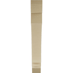 Ekena Millwork - BKTUR035X26X26IMP06RCPR - Timberthane Faux Wood Imperial Style Bracket, Slat Ends, 3 1/2"W x 26"D x 26"H, Primed Tan