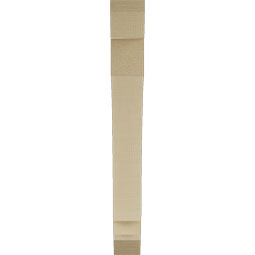 Ekena Millwork - BKTUR035X26X30IMP06RCPR - Timberthane Faux Wood Imperial Style Bracket, Slat Ends, 3 1/2"W x 26"D x 30"H, Primed Tan