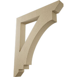 Ekena Millwork - BKTUR035X26X30IMP06RCPR - Timberthane Faux Wood Imperial Style Bracket, Slat Ends, 3 1/2"W x 26"D x 30"H, Primed Tan