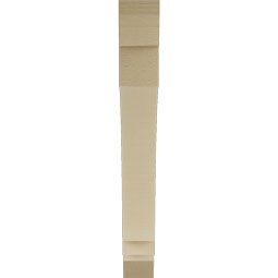 Ekena Millwork - BKTUR035X28X28IMP06RCPR - Timberthane Faux Wood Imperial Style Bracket, Slat Ends, 3 1/2"W x 28"D x 28"H, Primed Tan