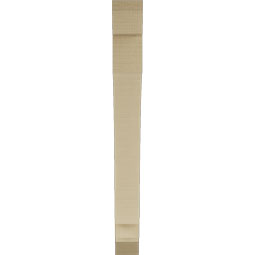 Ekena Millwork - BKTUR035X30X34IMP06RCPR - Timberthane Faux Wood Imperial Style Bracket, Slat Ends, 3 1/2"W x 30"D x 34"H, Primed Tan