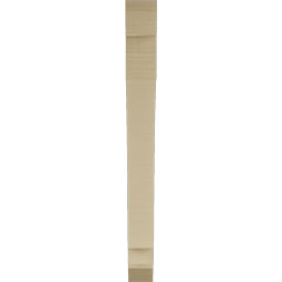 Ekena Millwork - BKTUR035X30X36IMP06RCPR - Timberthane Faux Wood Imperial Style Bracket, Slat Ends, 3 1/2"W x 30"D x 36"H, Primed Tan