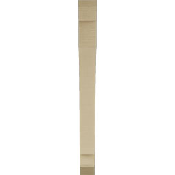 Ekena Millwork - BKTUR035X30X38IMP06RCPR - Timberthane Faux Wood Imperial Style Bracket, Slat Ends, 3 1/2"W x 30"D x 38"H, Primed Tan