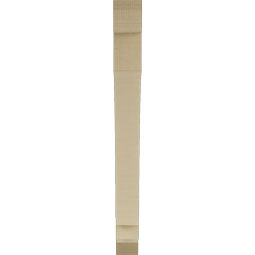 Ekena Millwork - BKTUR035X32X36IMP06RCPR - Timberthane Faux Wood Imperial Style Bracket, Slat Ends, 3 1/2"W x 32"D x 36"H, Primed Tan