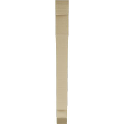 Ekena Millwork - BKTUR035X32X38IMP06RCPR - Timberthane Faux Wood Imperial Style Bracket, Slat Ends, 3 1/2"W x 32"D x 38"H, Primed Tan